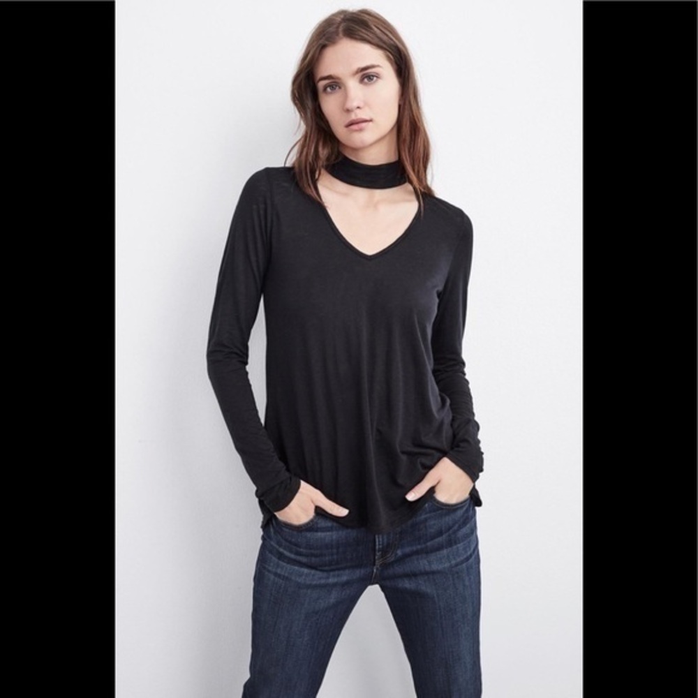 NWT velvet by Graham & Spencer choker top Sz S